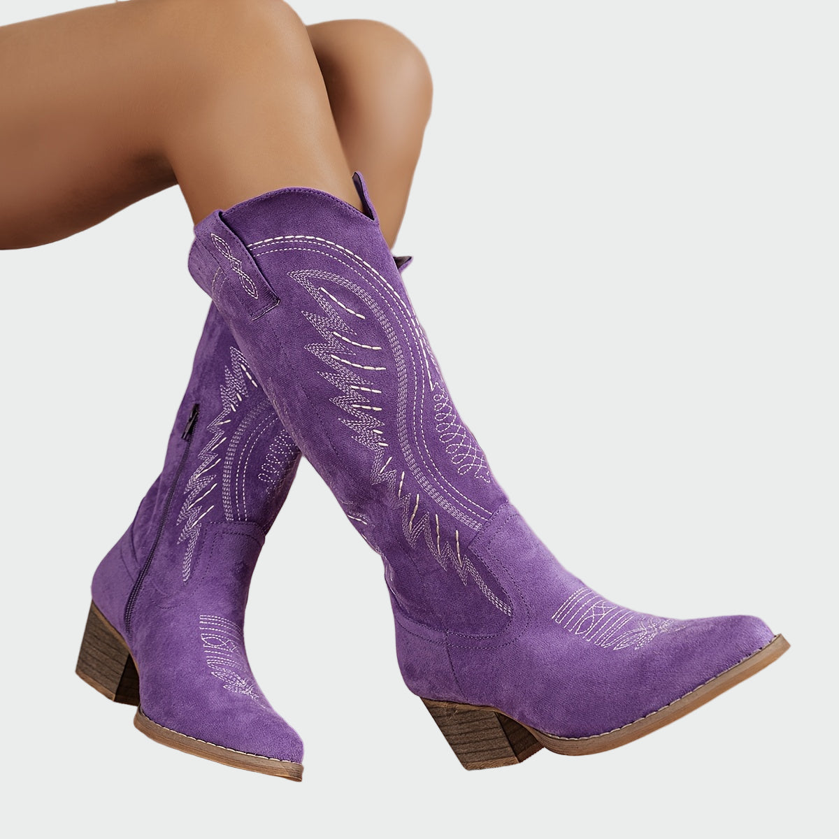 Lady Beatrix Stylish Embroidered Western Boots