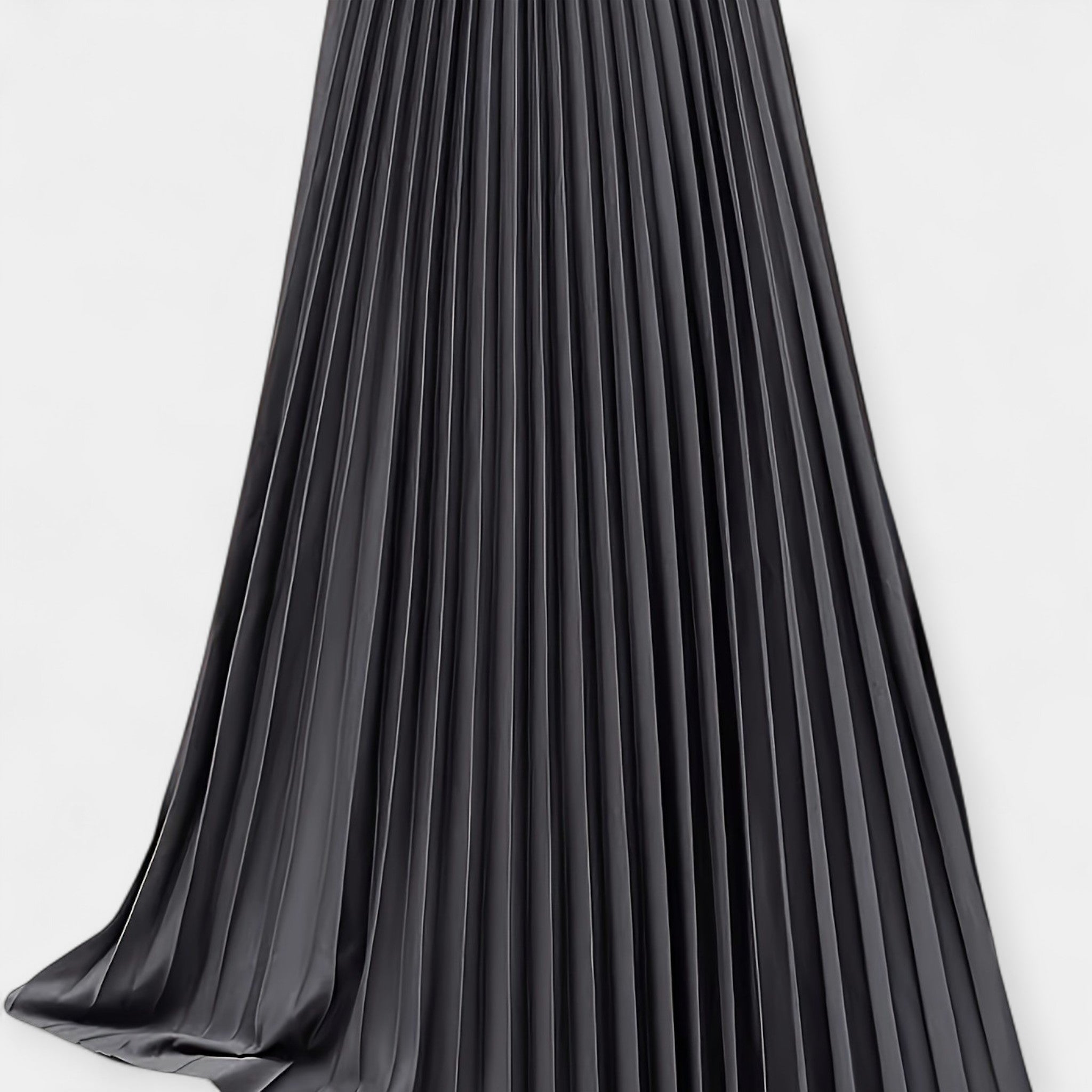 Lady Margaret Long Pleated Satin Skirt