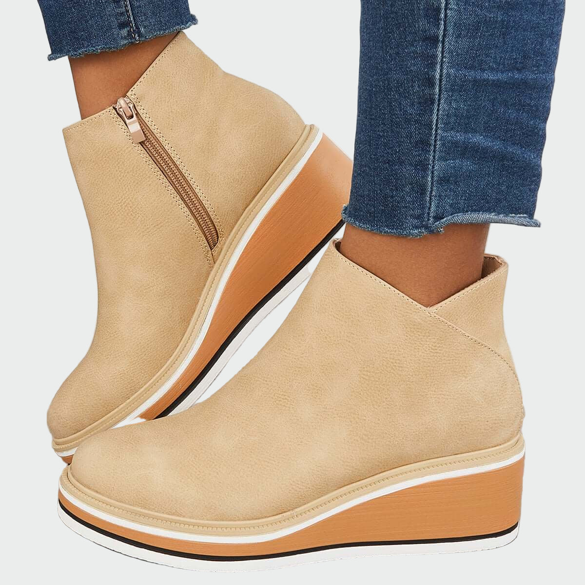 Lady Francesca Orthopaedic Leather Platform Boots