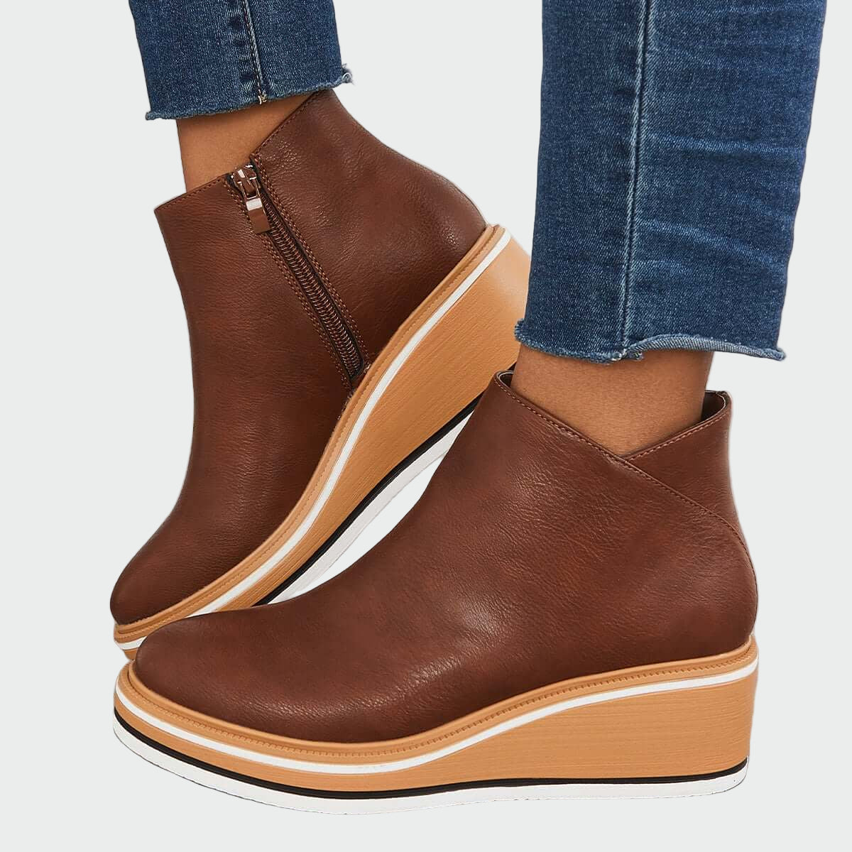 Lady Francesca Orthopaedic Leather Platform Boots