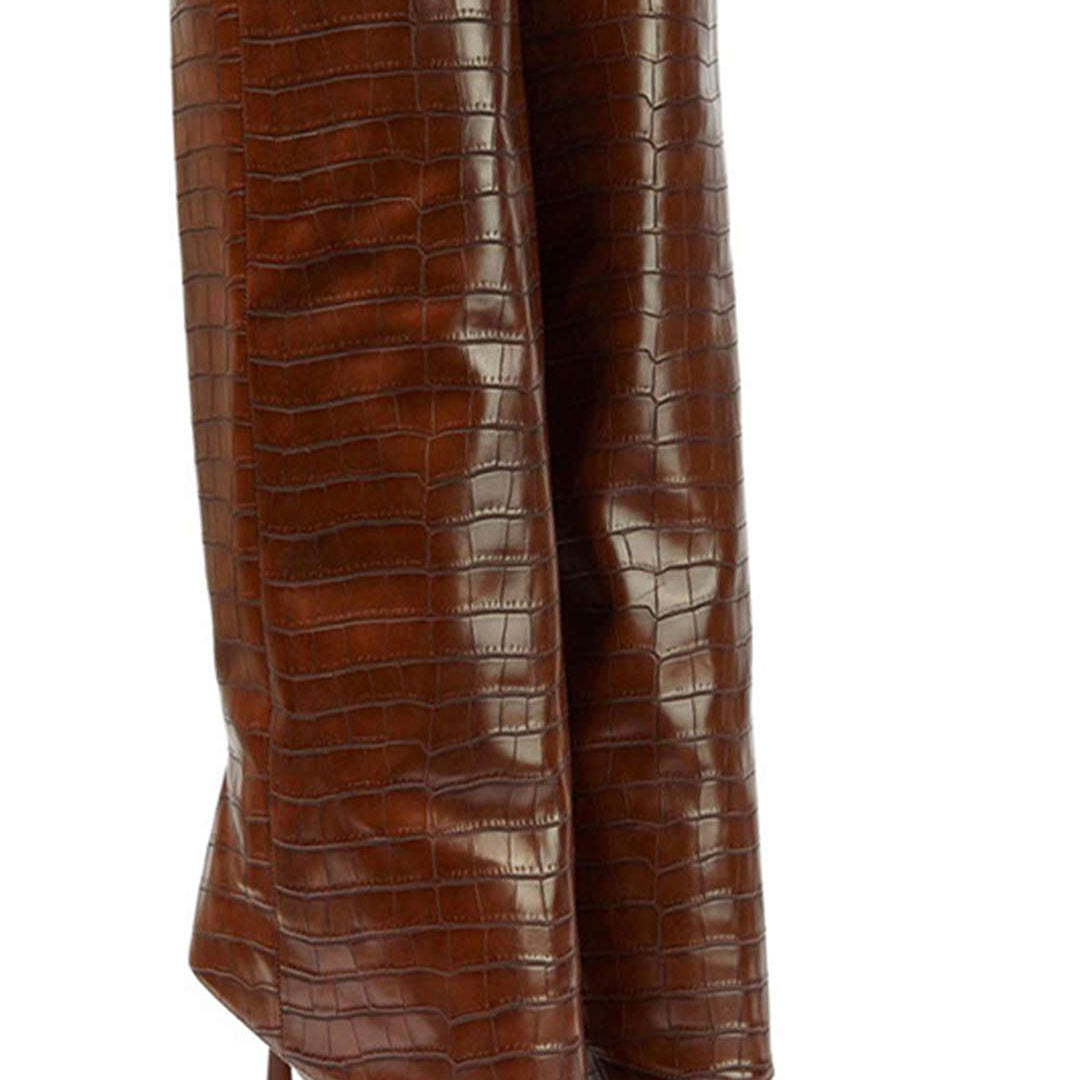 Lady Cleo Croc-Effect High-Heel Boots