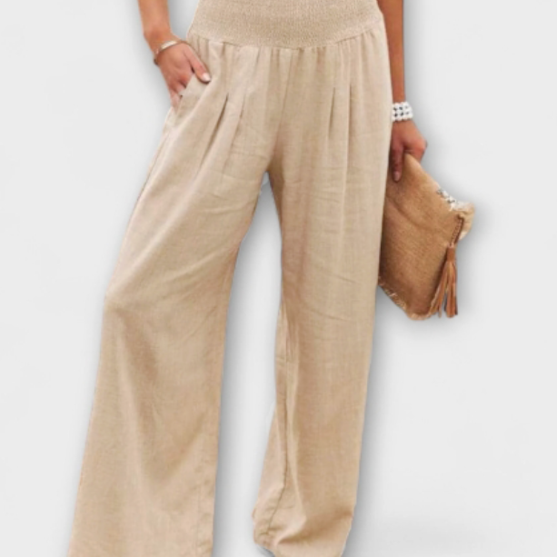 Lady Breeze Relaxed Wide Linen Trousers