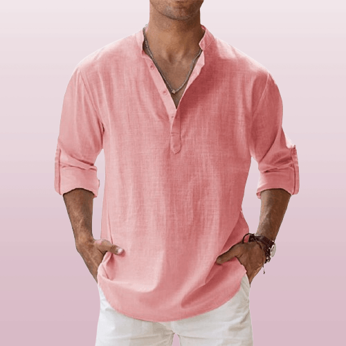 Sir Darell Linen Blend Long Sleeve Shirt