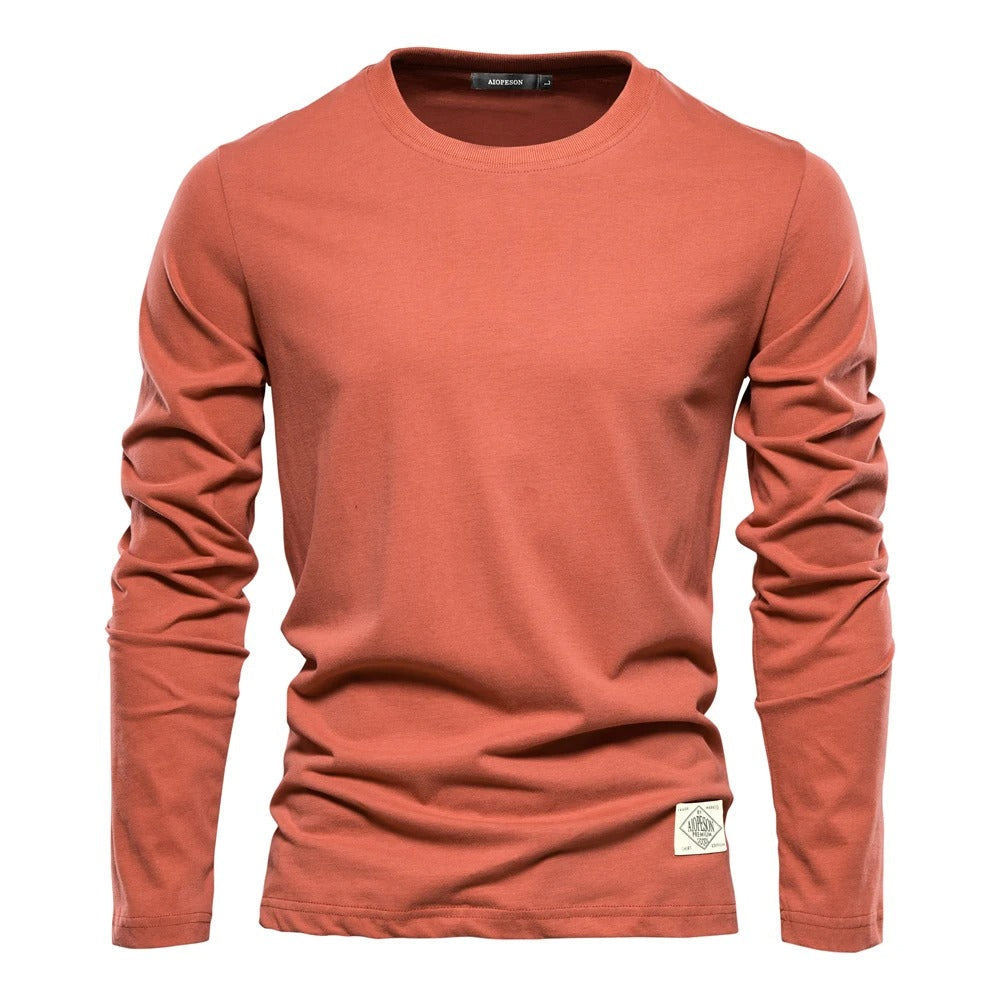 Sir Aaron Solid Color Long Sleeve T-Shirt