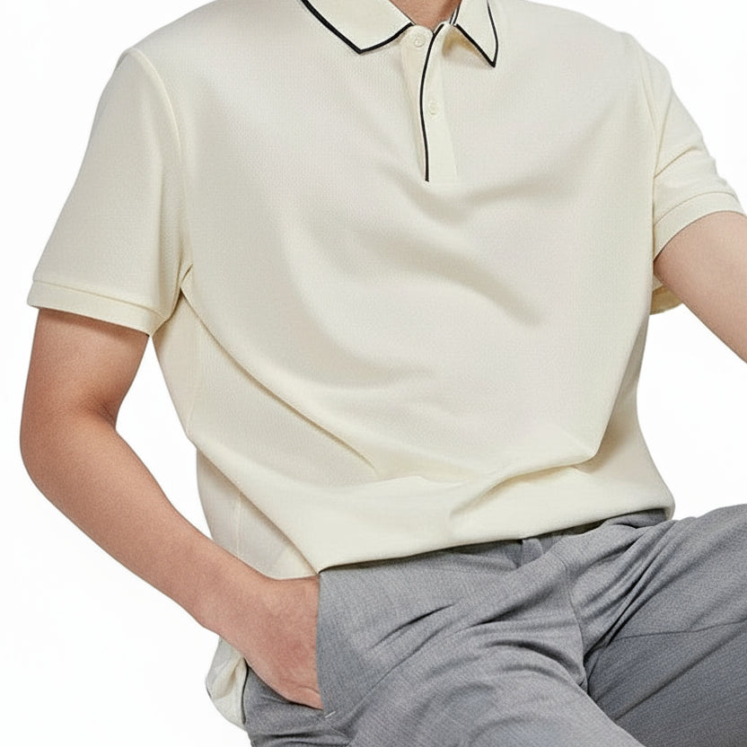 Sir Frank Crisp Contrast Collar Short Sleeve Polo Shirt