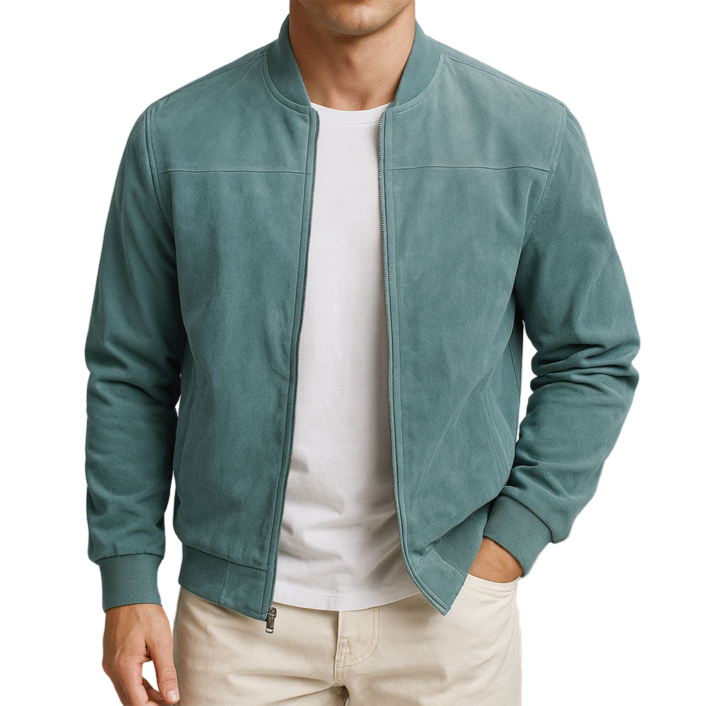 Sir Ian Premium Suede Bomber Jacket