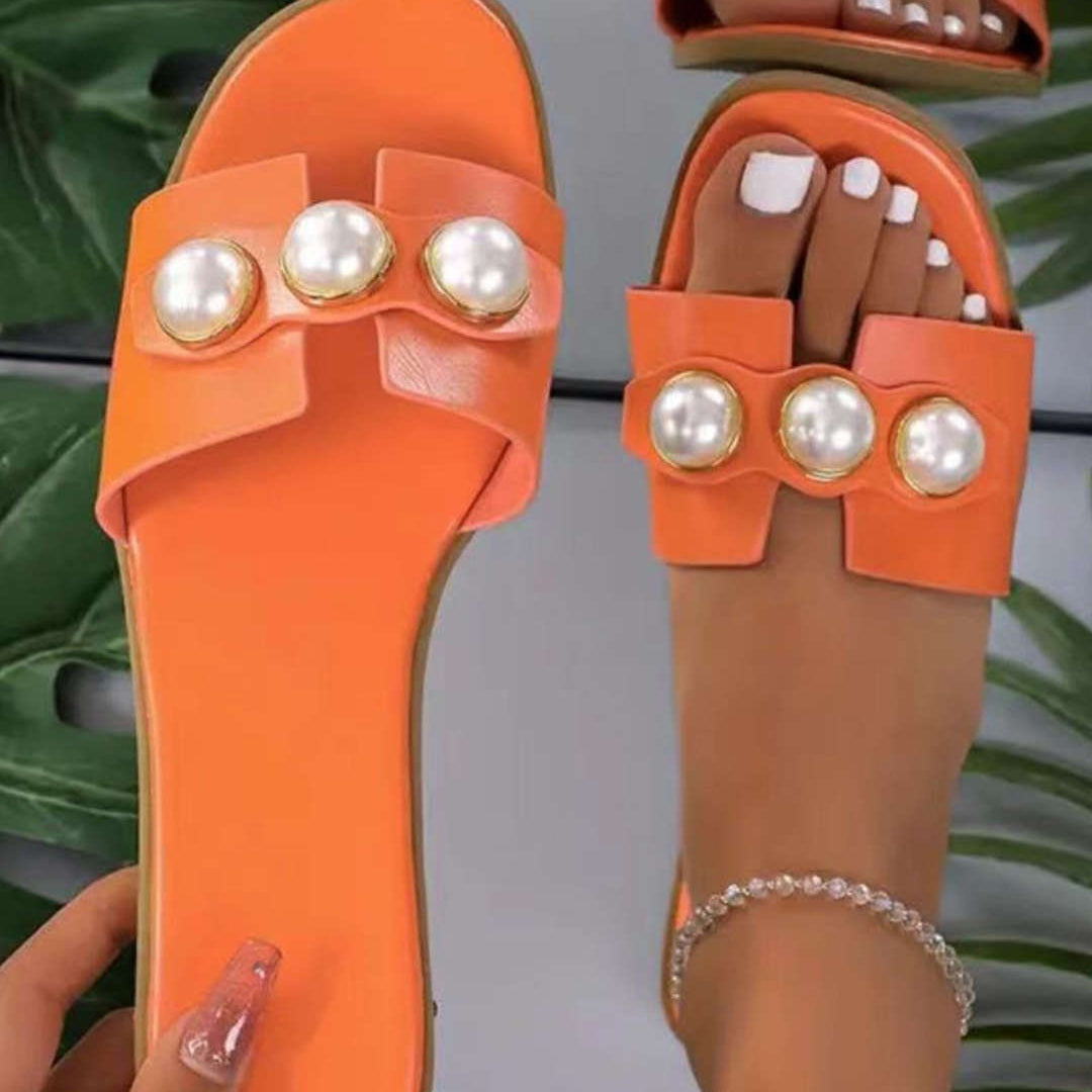 Lady Celestina Pearl-Embellished Flats