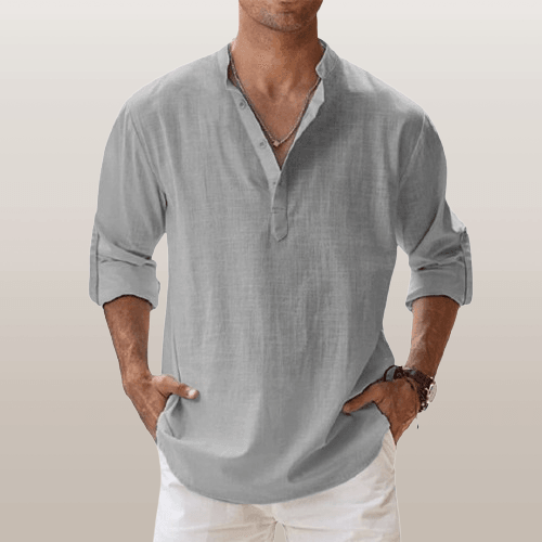 Sir Darell Linen Blend Long Sleeve Shirt