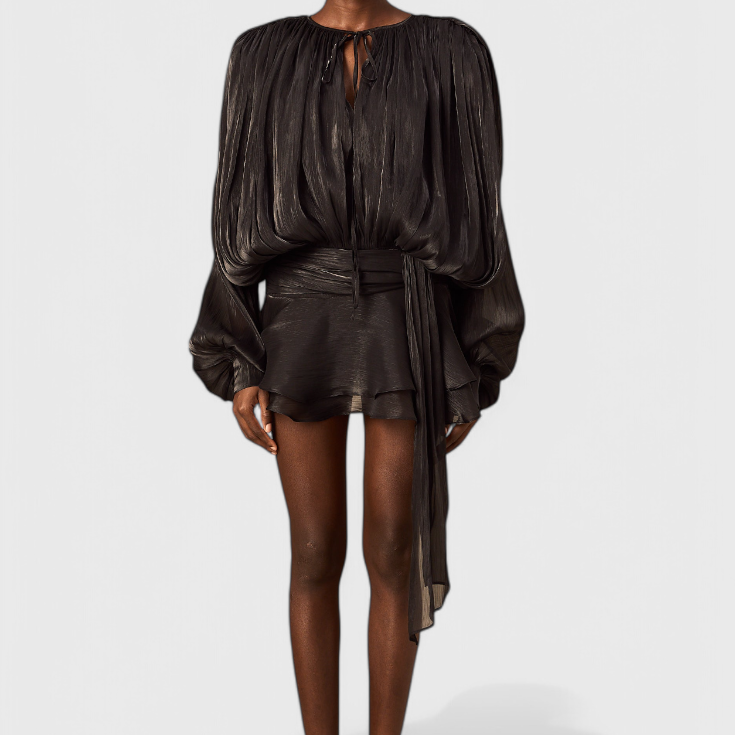 Lady Lucy Mini Dress with Full Pleats and Ruffles