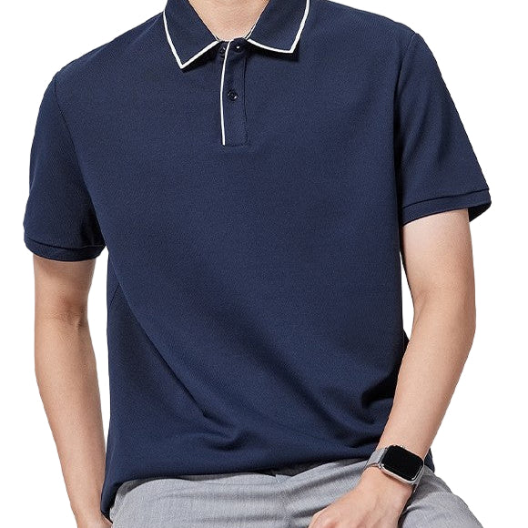 Sir Frank Crisp Contrast Collar Short Sleeve Polo Shirt