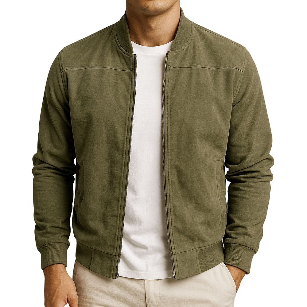 Sir Ian Premium Suede Bomber Jacket