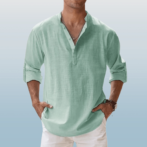 Sir Darell Linen Blend Long Sleeve Shirt
