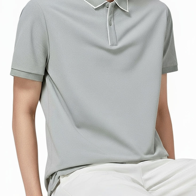 Sir Frank Crisp Contrast Collar Short Sleeve Polo Shirt