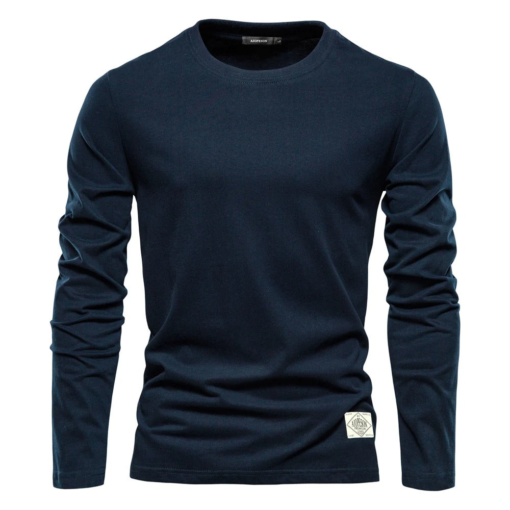Sir Aaron Solid Color Long Sleeve T-Shirt