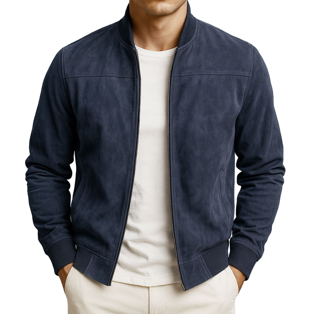 Sir Ian Premium Suede Bomber Jacket