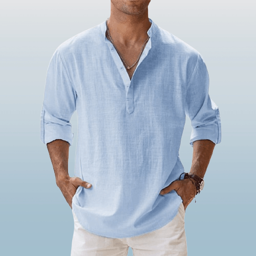 Sir Darell Linen Blend Long Sleeve Shirt