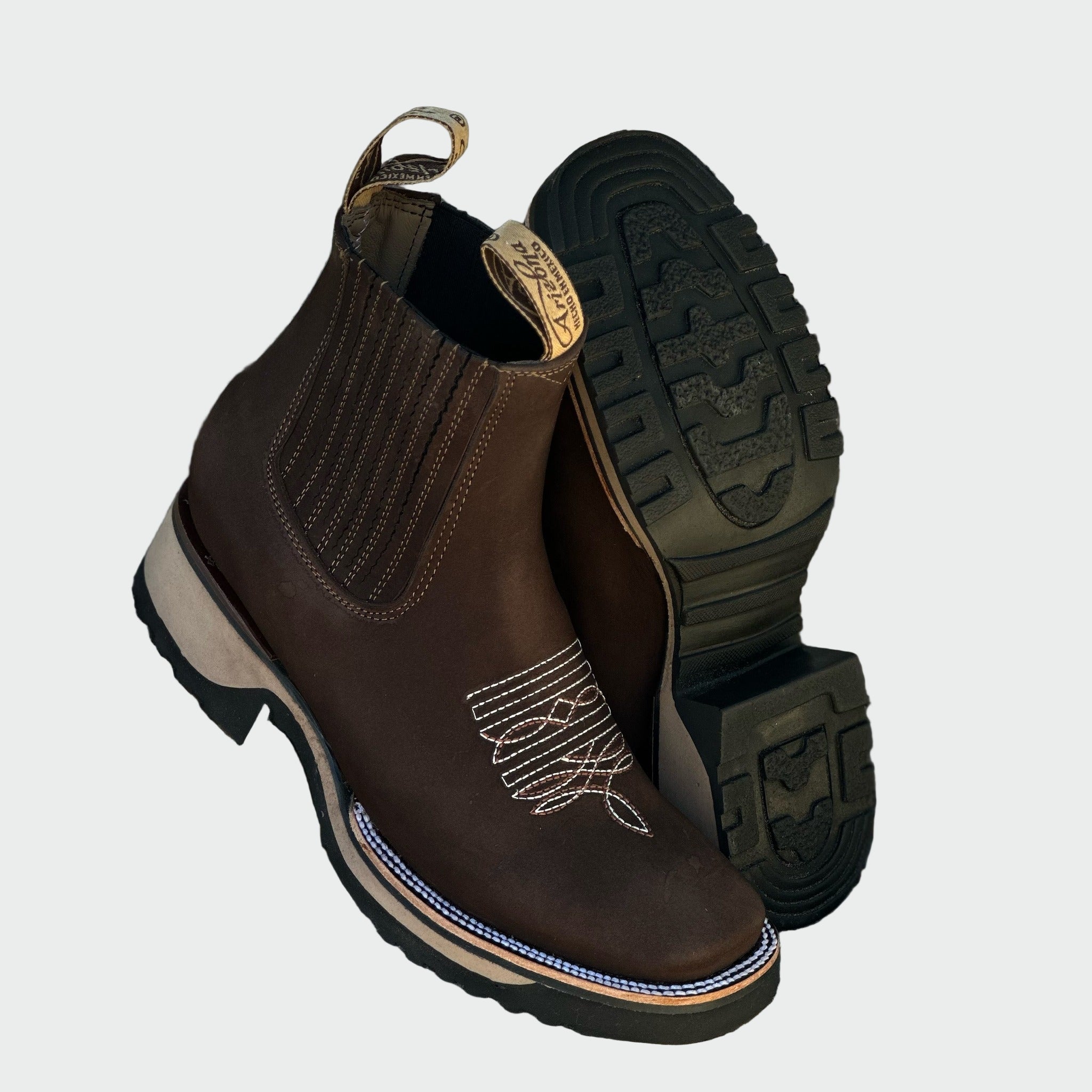 Lady Clara Leather Cowboy Ankle Boots