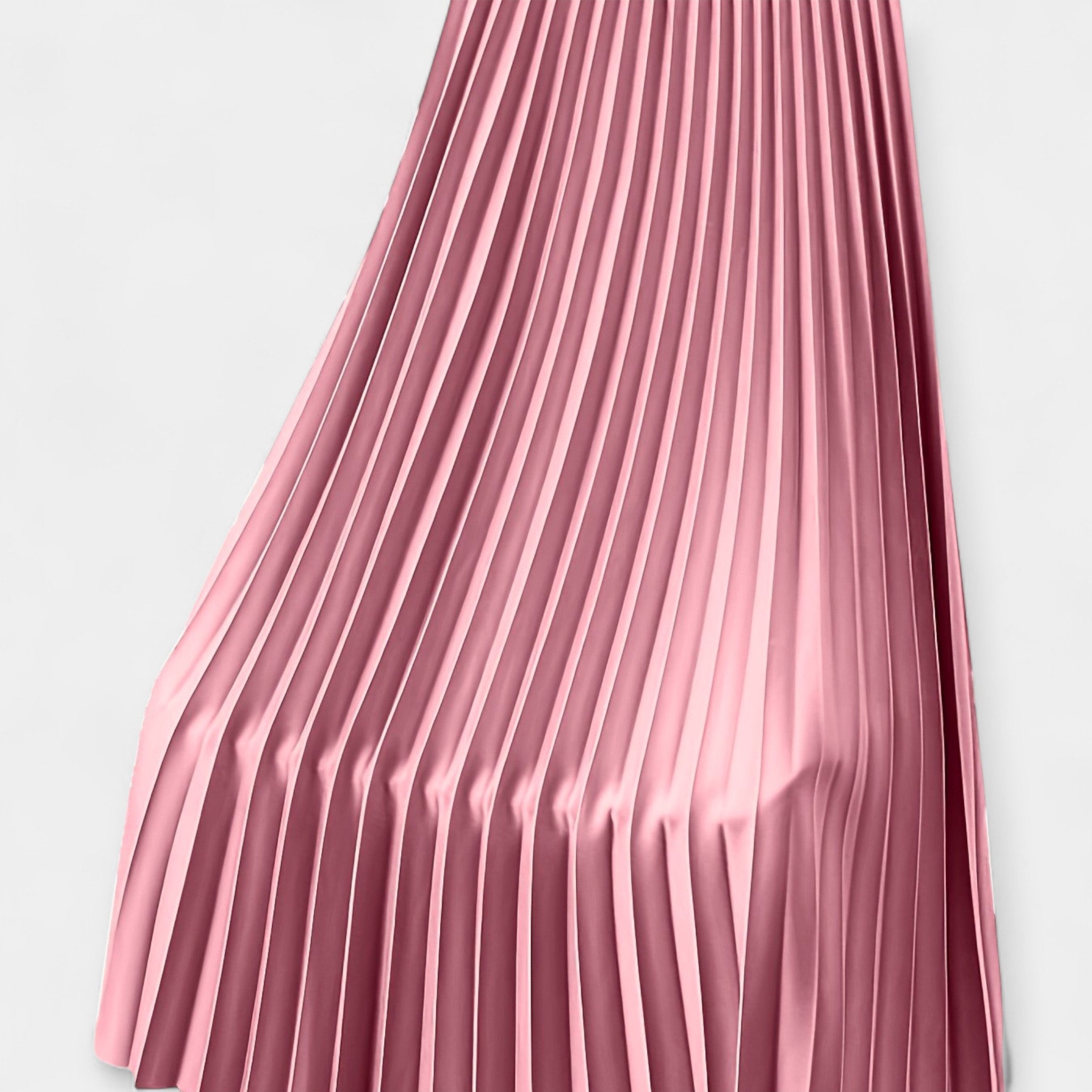 Lady Margaret Long Pleated Satin Skirt
