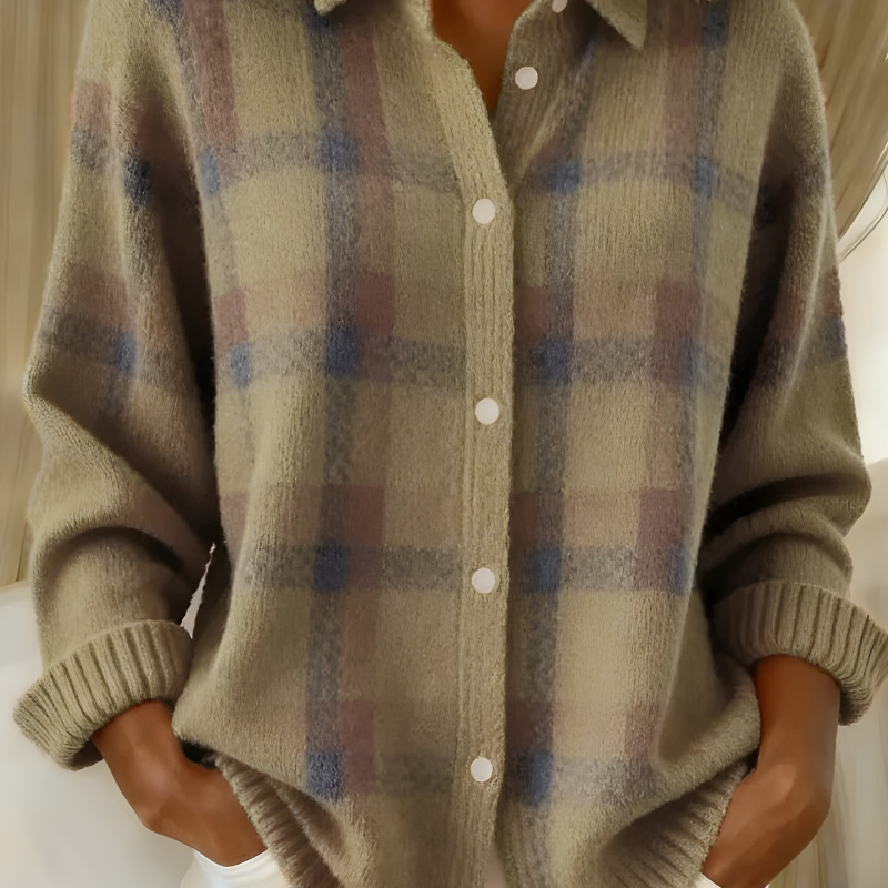 Lady Miranda Cosy Check Cardigan