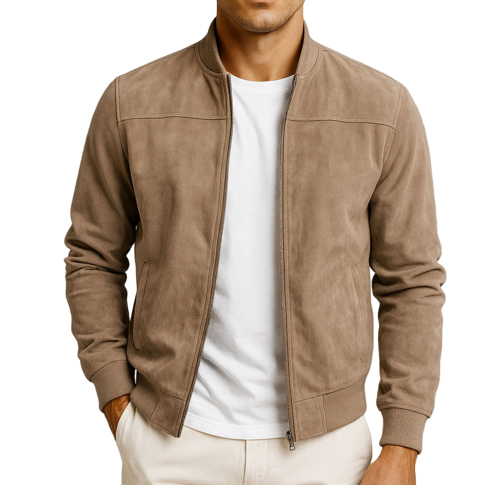 Sir Ian Premium Suede Bomber Jacket