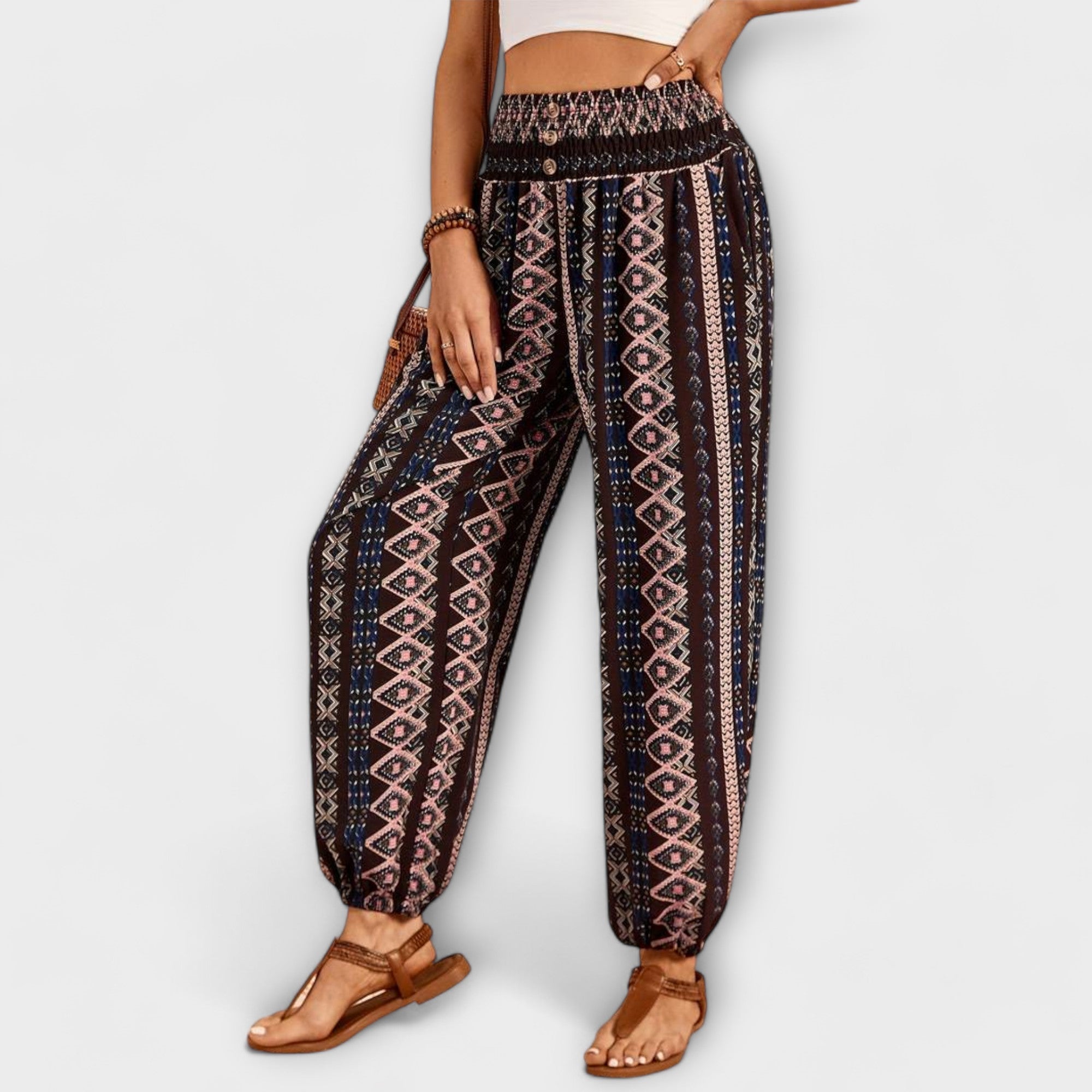 Lady Scarlett Ethnic Graphic Trousers