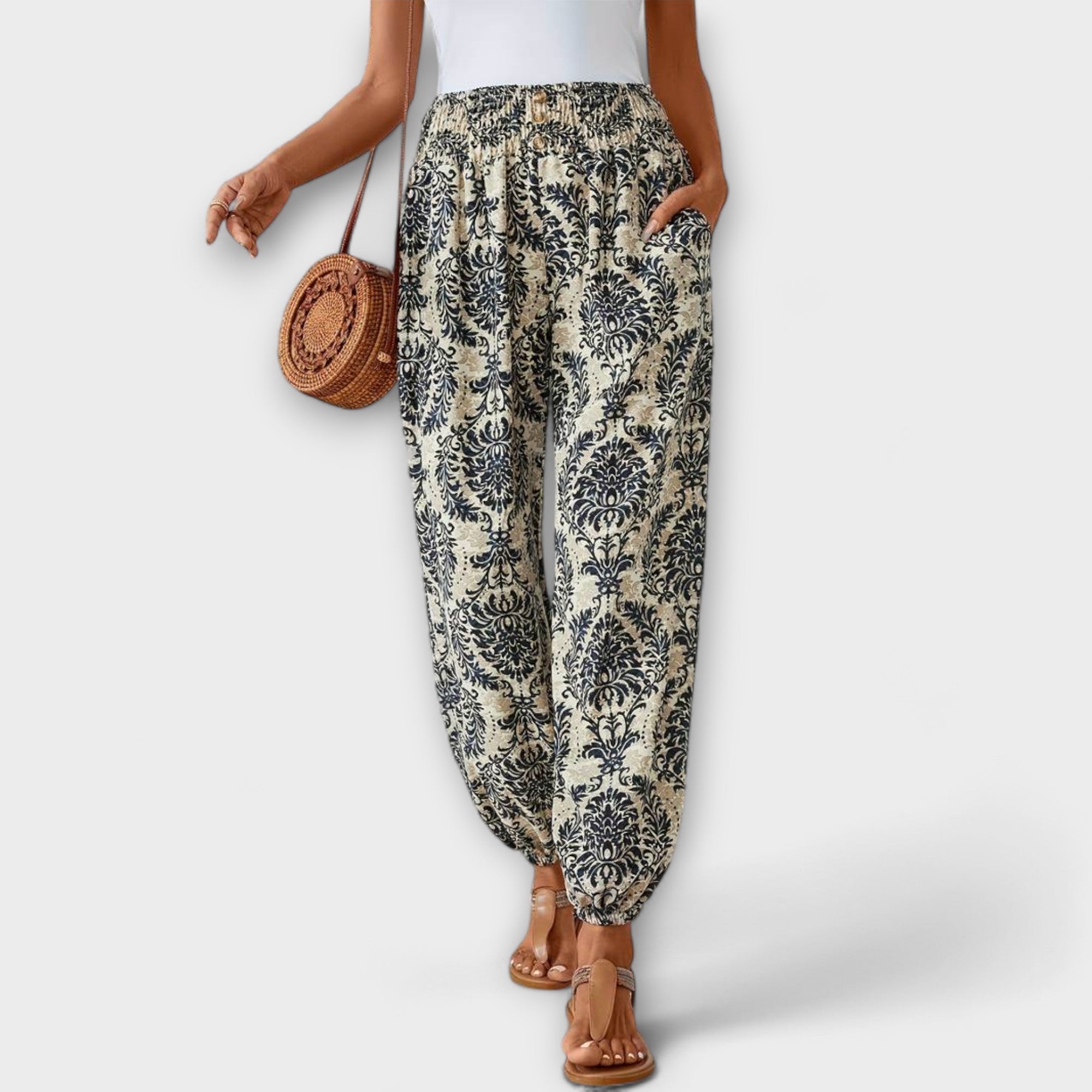 Lady Scarlett Ethnic Graphic Trousers