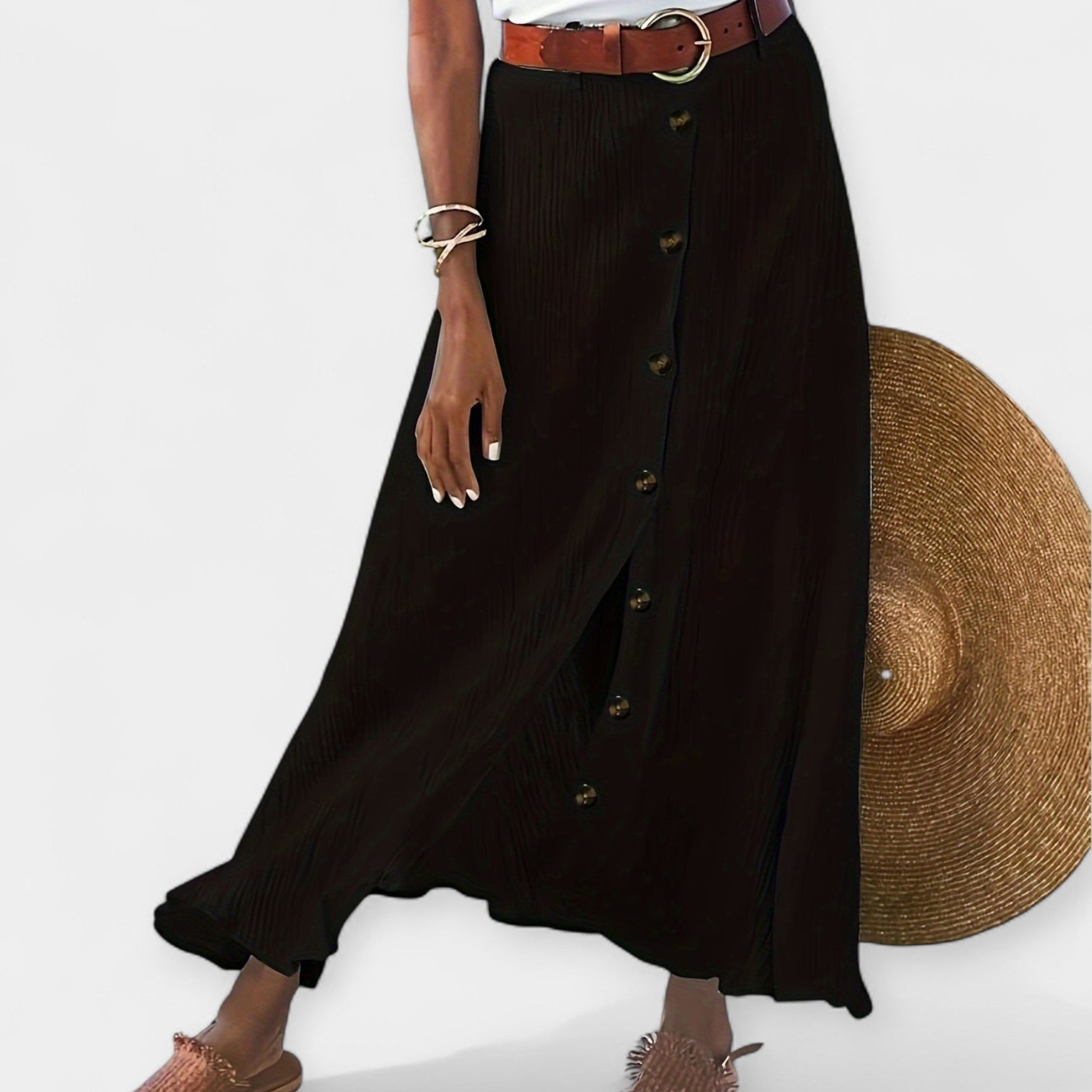 Lady Constance Sheer Midi Skirt with Side Slit