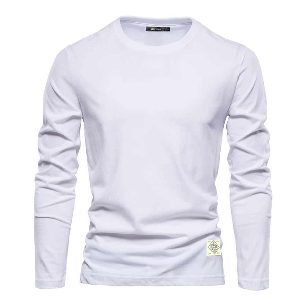 Sir Aaron Solid Color Long Sleeve T-Shirt