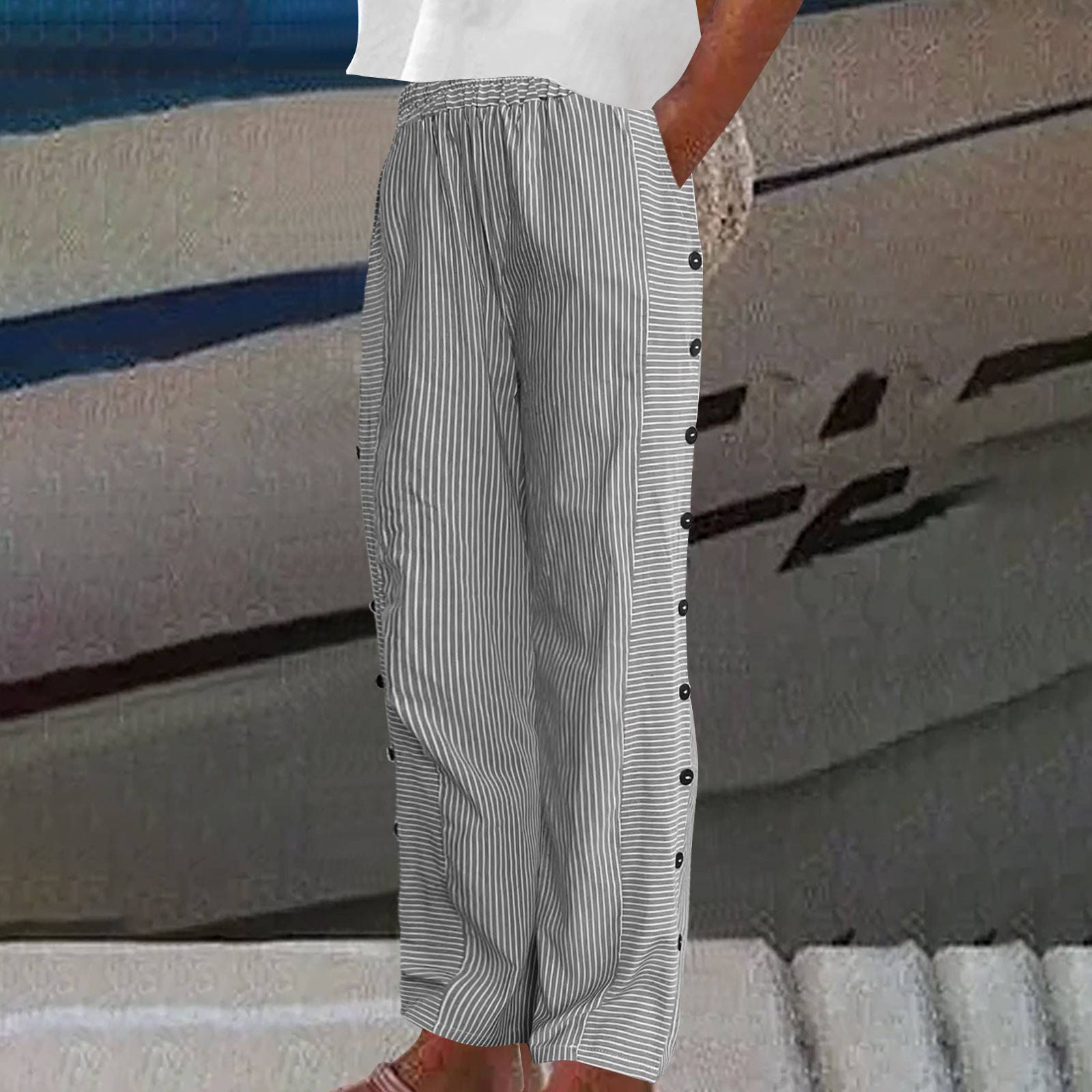 Lady Rea Relaxed Striped Leisure Trousers