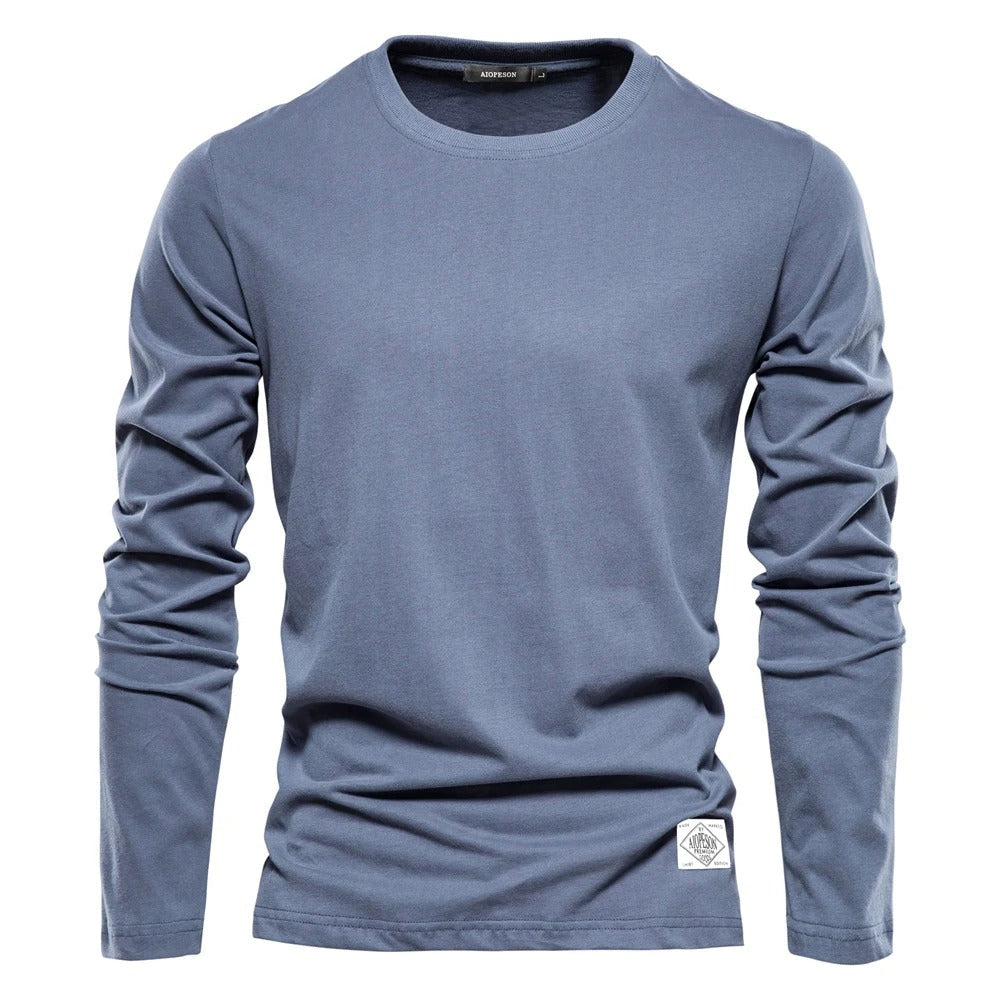 Sir Aaron Solid Color Long Sleeve T-Shirt