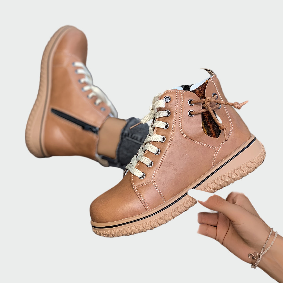 Lady Zoey Orthopaedic Leather Ankle Boots