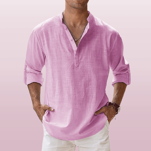 Sir Darell Linen Blend Long Sleeve Shirt