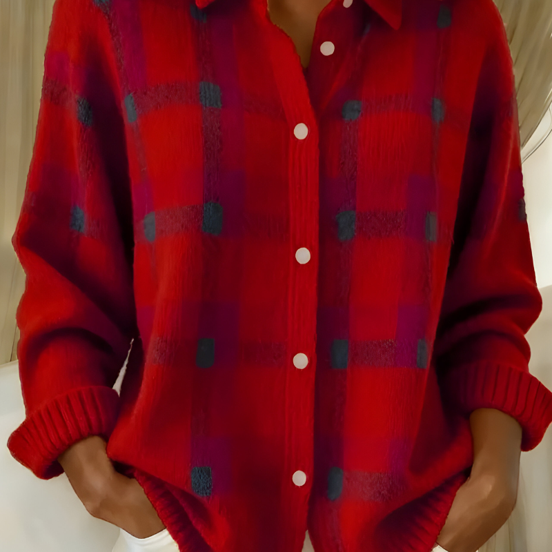 Lady Miranda Cosy Check Cardigan