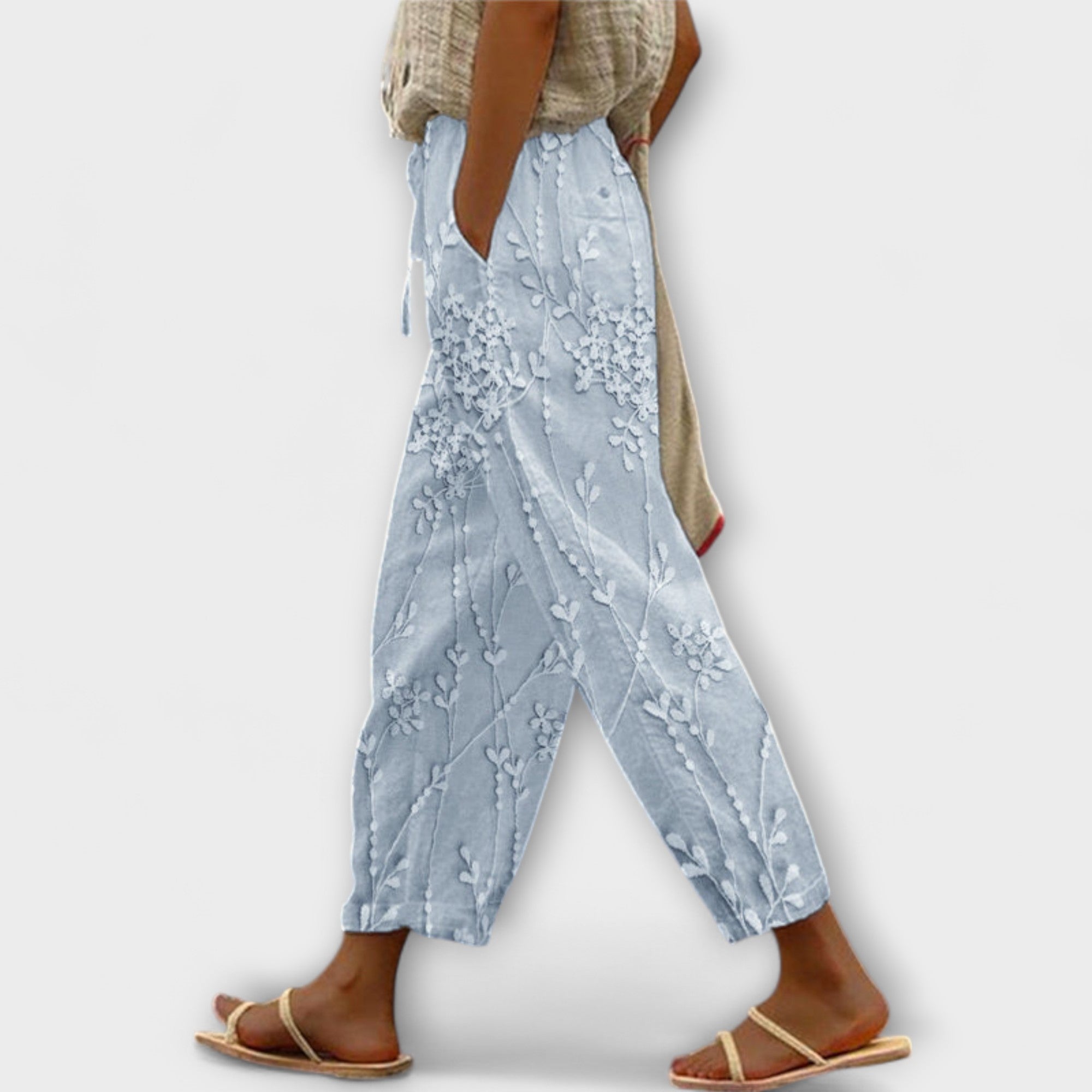 Lady Zoey Printed Wineleaf Trousers