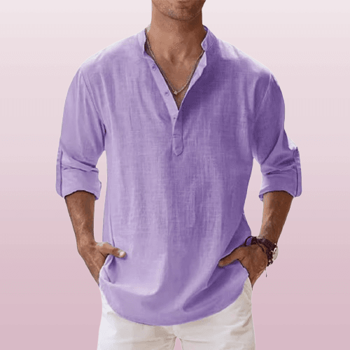 Sir Darell Linen Blend Long Sleeve Shirt
