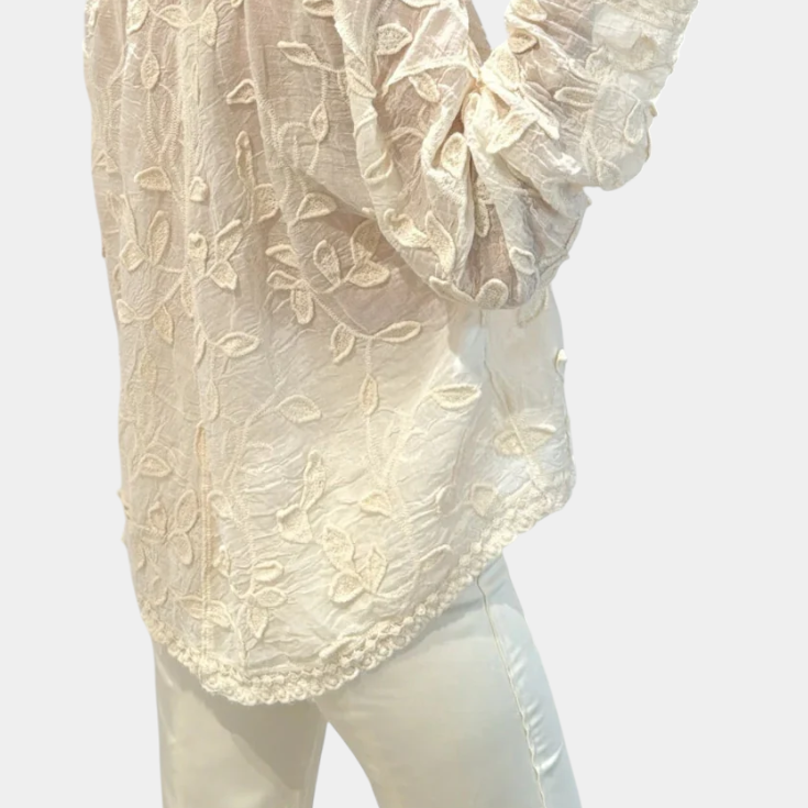 Lady Elena Embroidered Lace Shirt