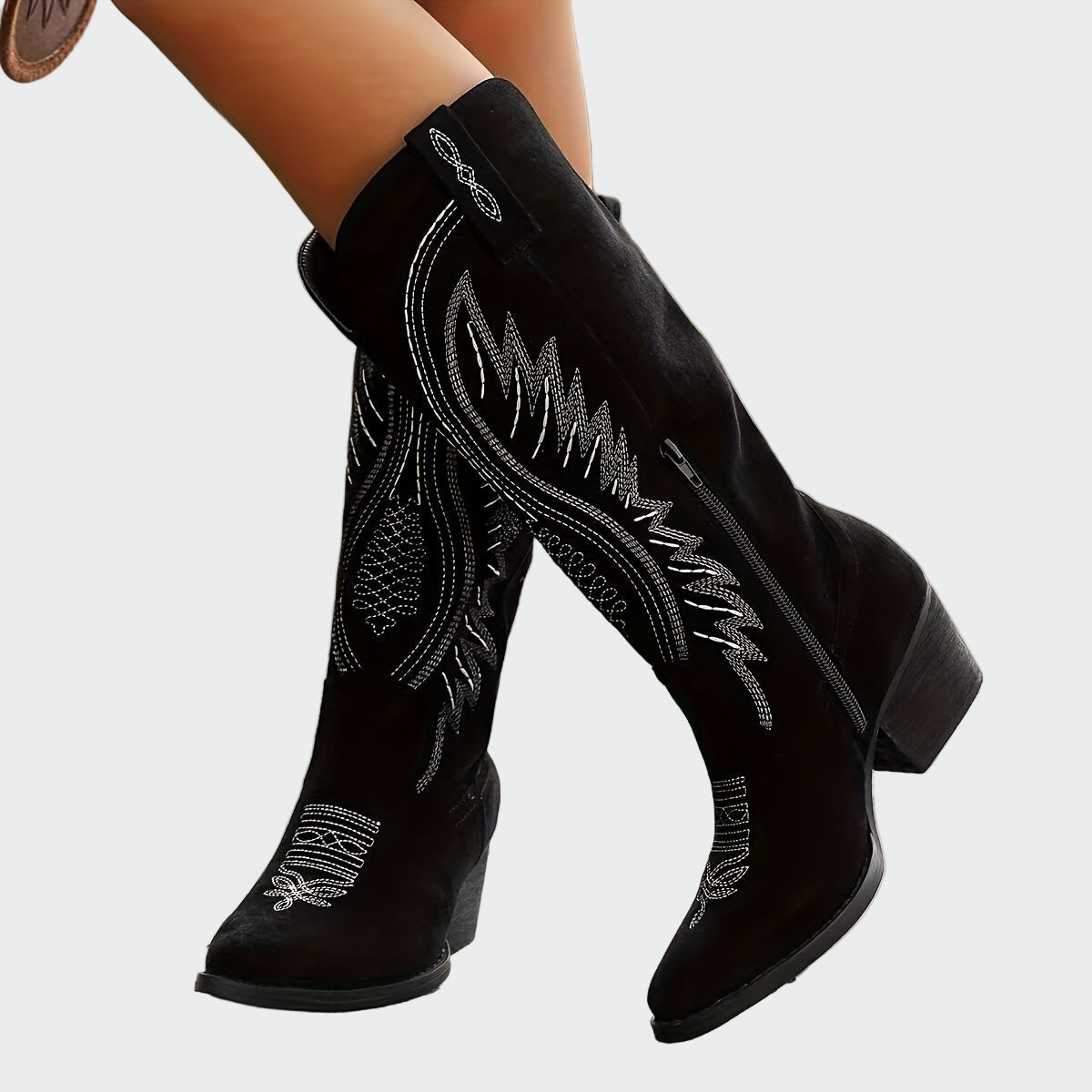 Lady Beatrix Stylish Embroidered Western Boots