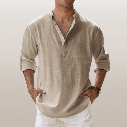 Sir Darell Linen Blend Long Sleeve Shirt