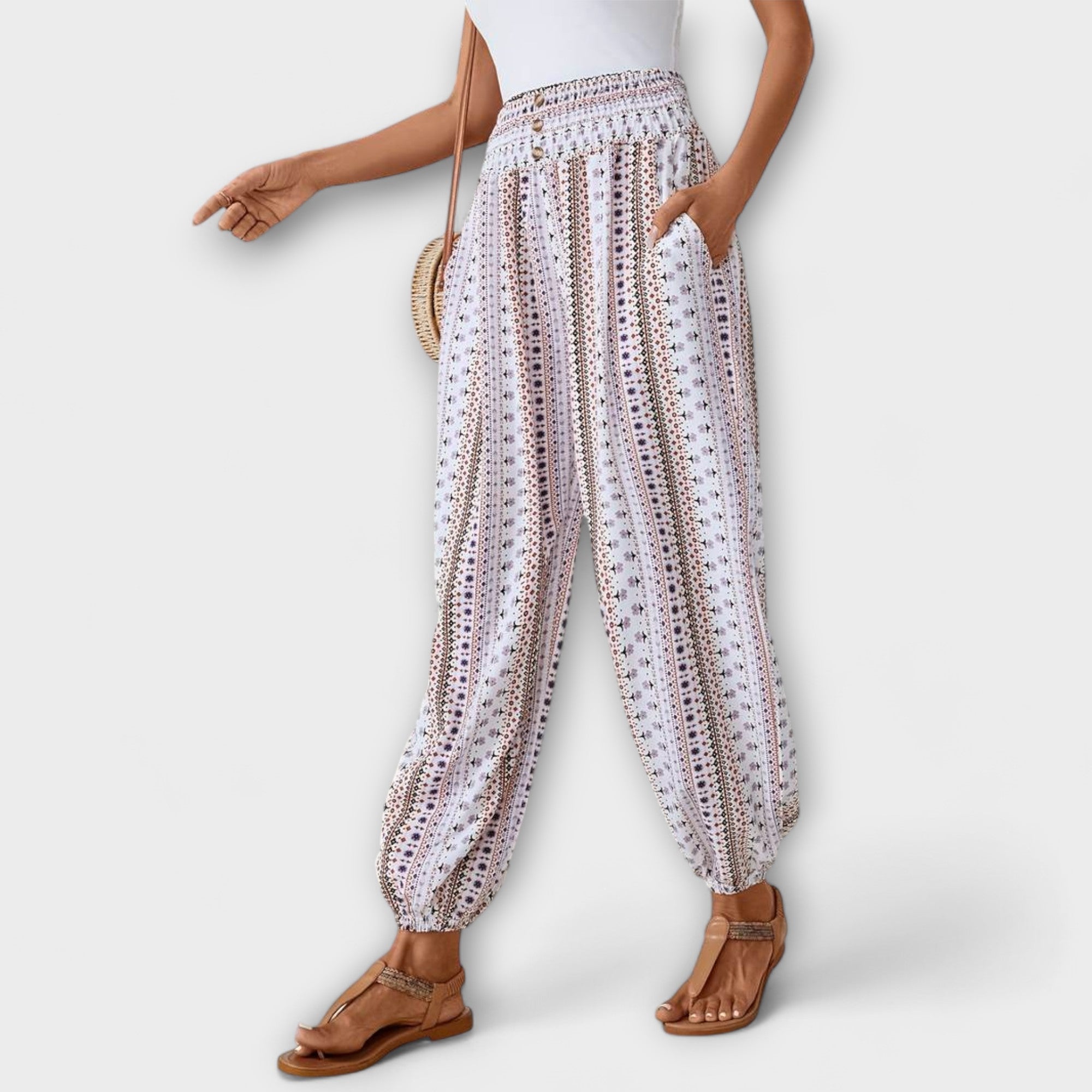 Lady Scarlett Ethnic Graphic Trousers