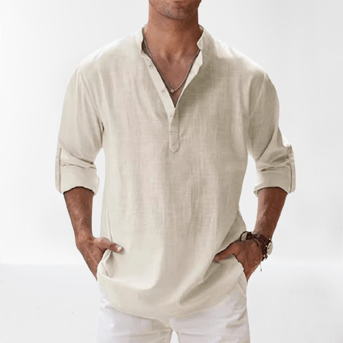 Sir Darell Linen Blend Long Sleeve Shirt