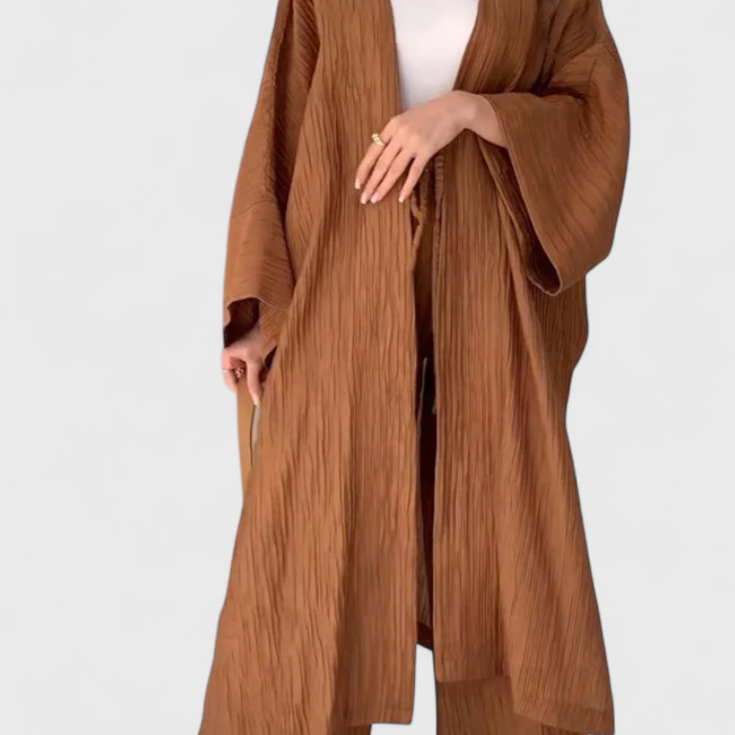 Lady Esme Relaxed Two-Piece Set with Longline Kimono