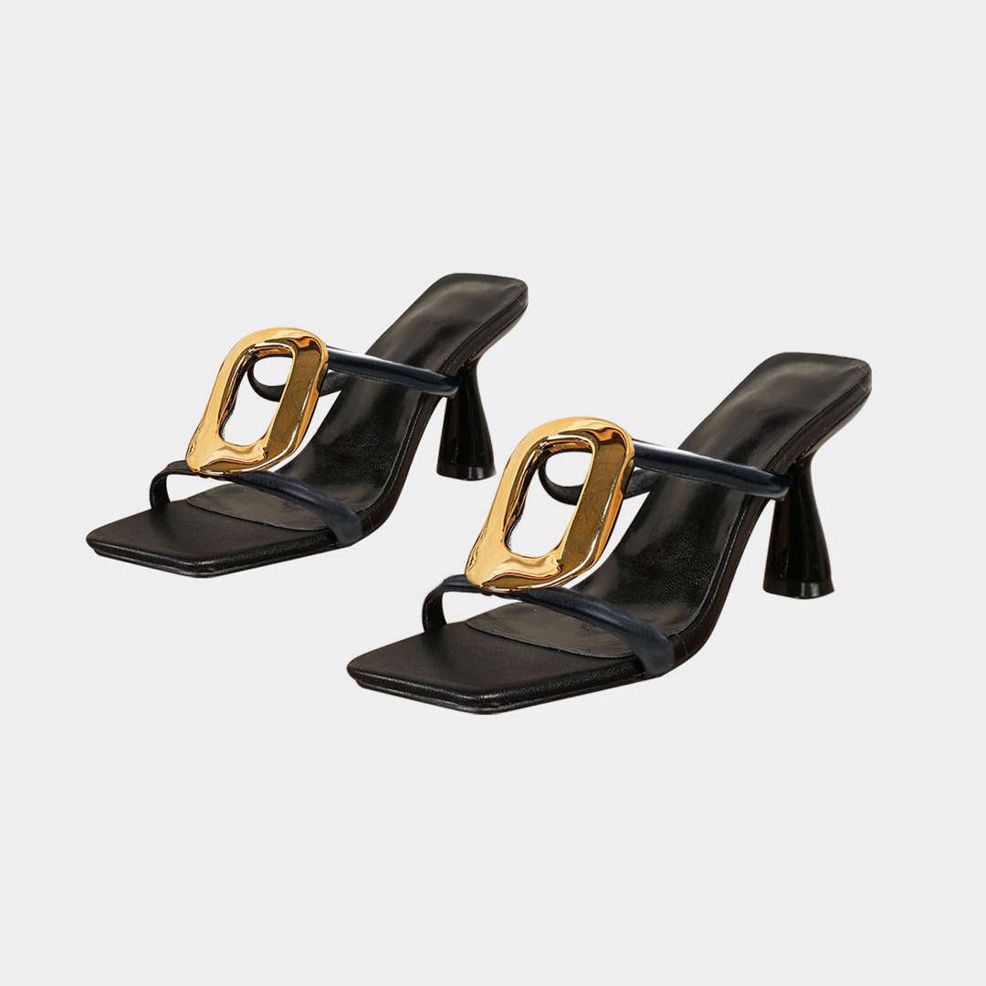 Lady Selene Metallic Square Toe Hee