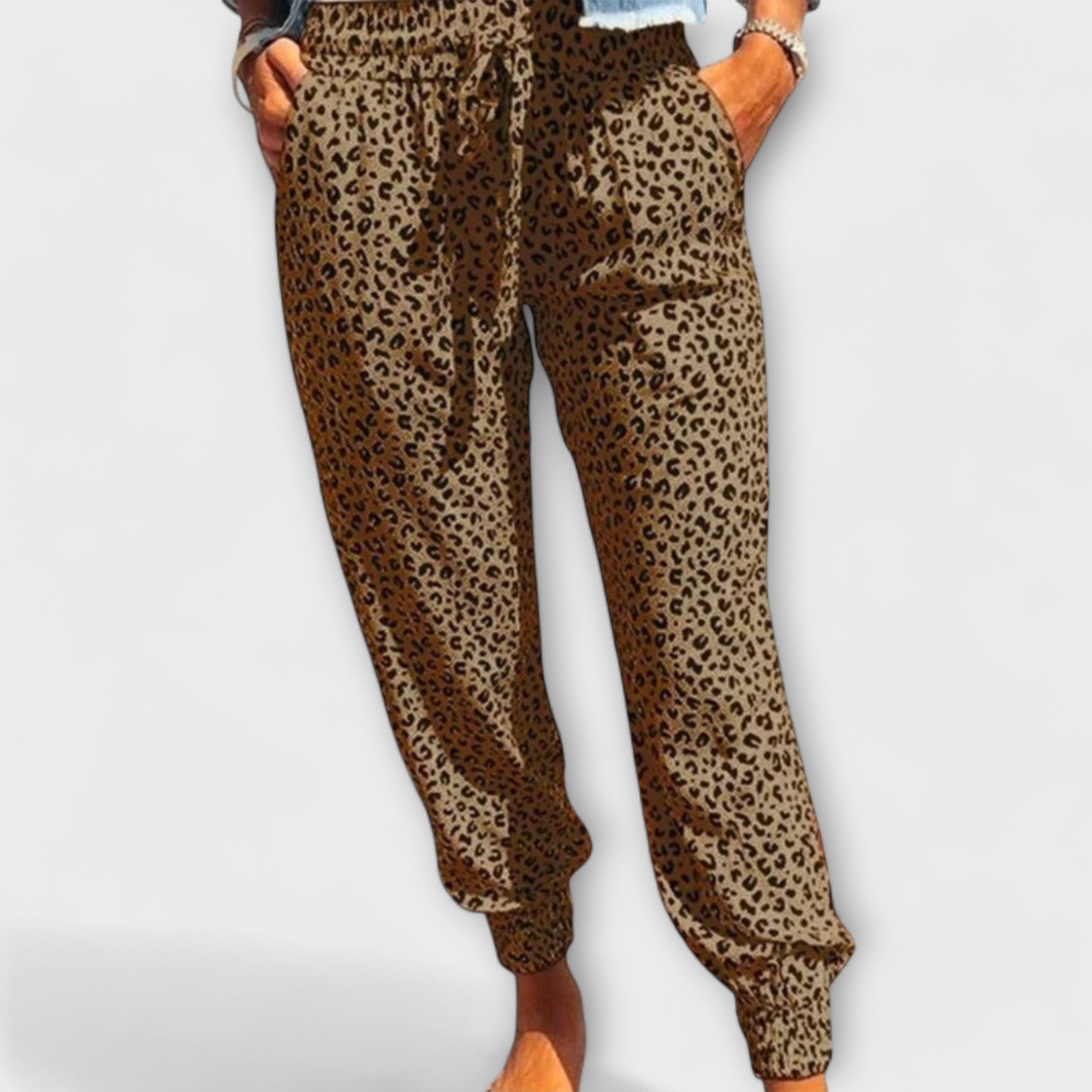 Lady Feli Wide-Leg Leopard Trousers
