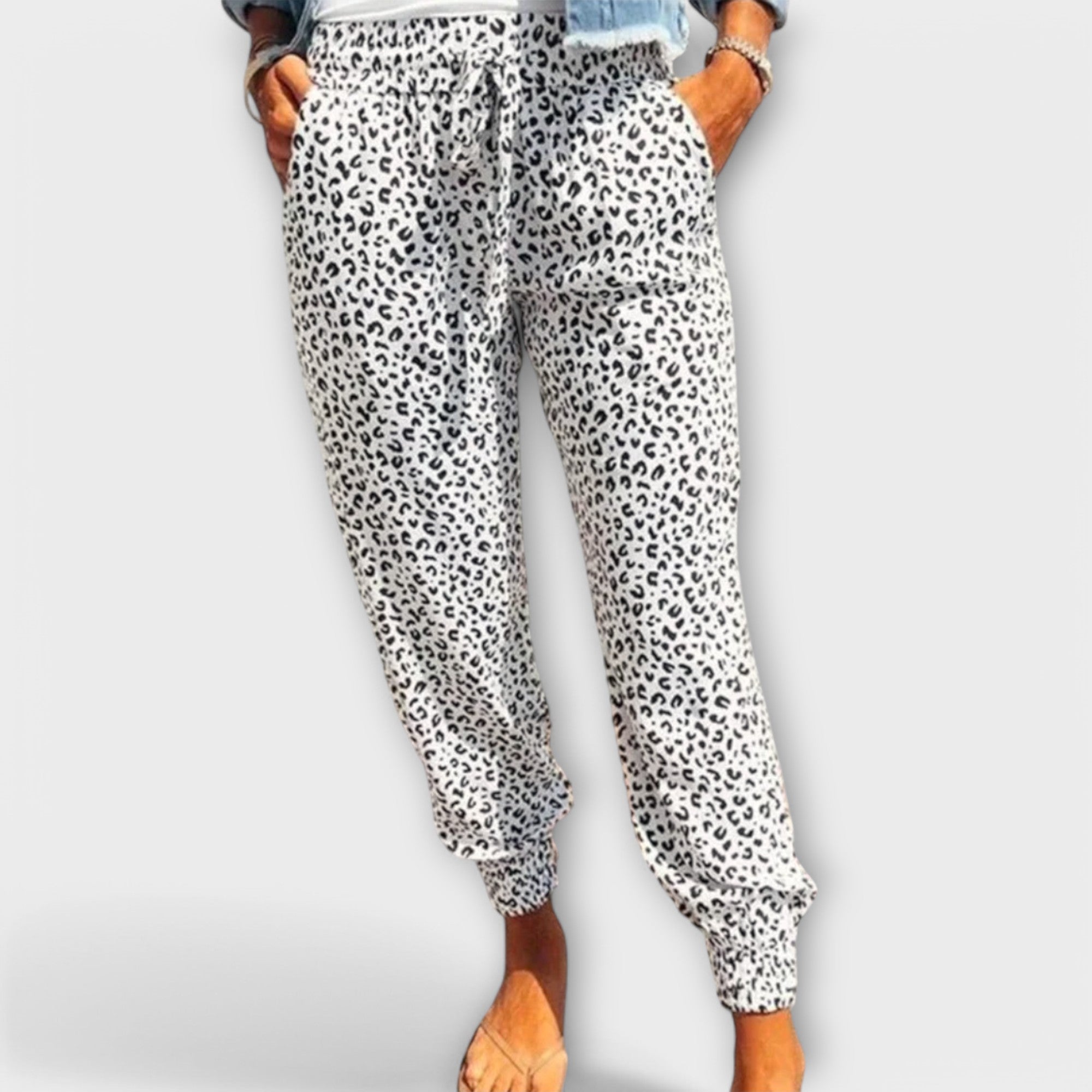 Lady Feli Wide-Leg Leopard Trousers