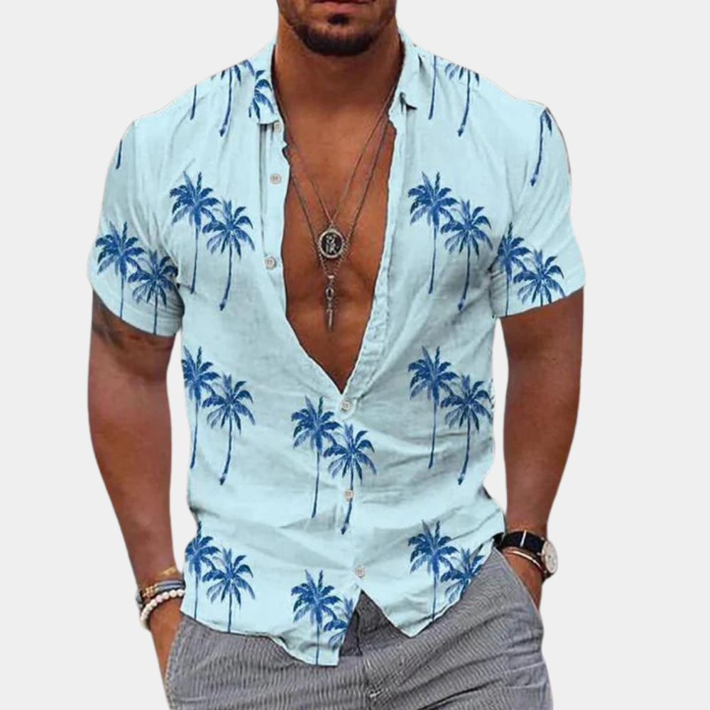 Sir Lyle Tropical Print Short Sleeve Shirt