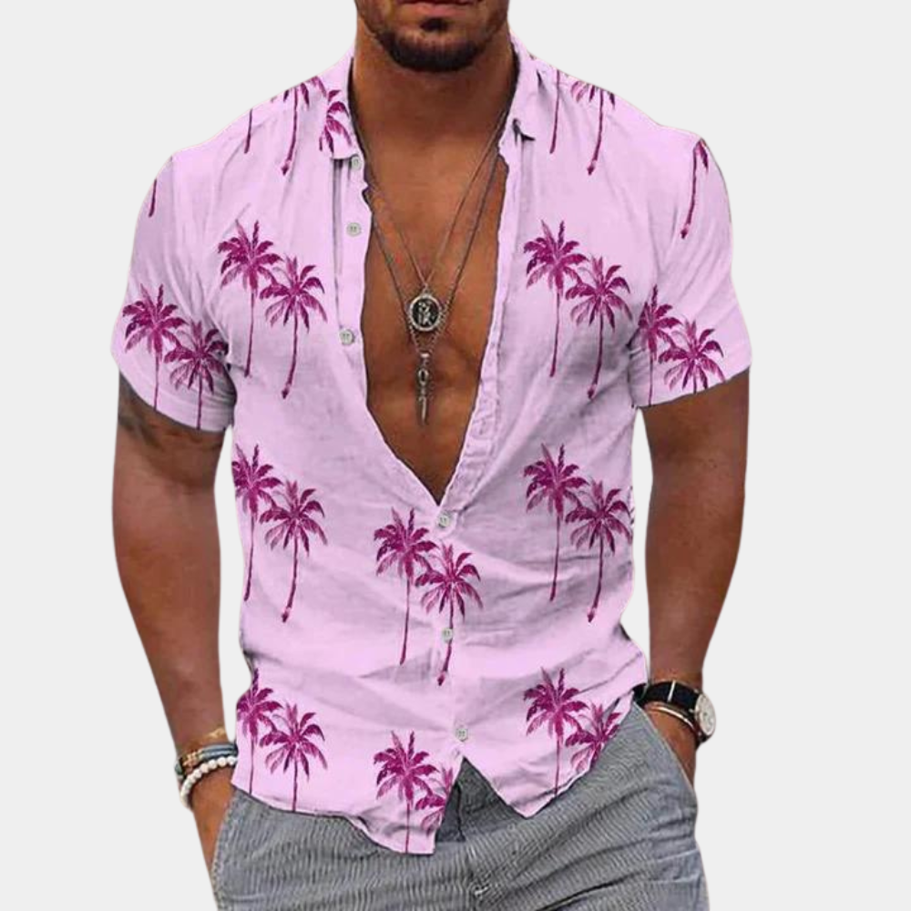Sir Lyle Tropical Print Short Sleeve Shirt