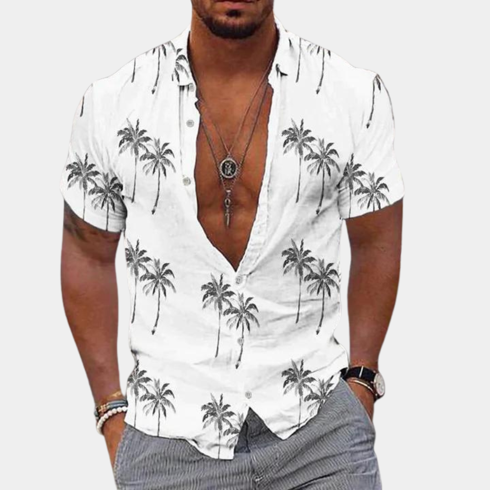 Sir Lyle Tropical Print Short Sleeve Shirt