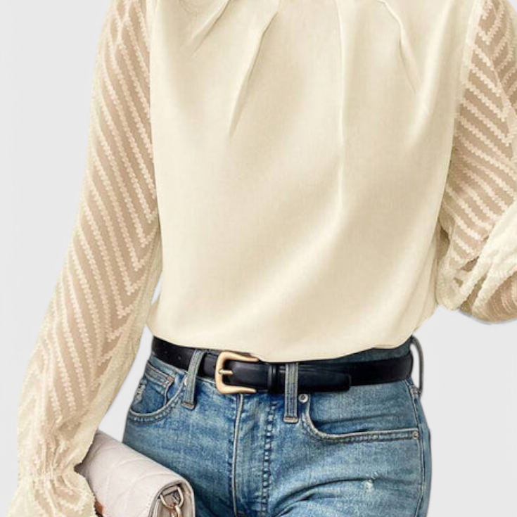 Lady Helga Long-Sleeve Nautical Blouse