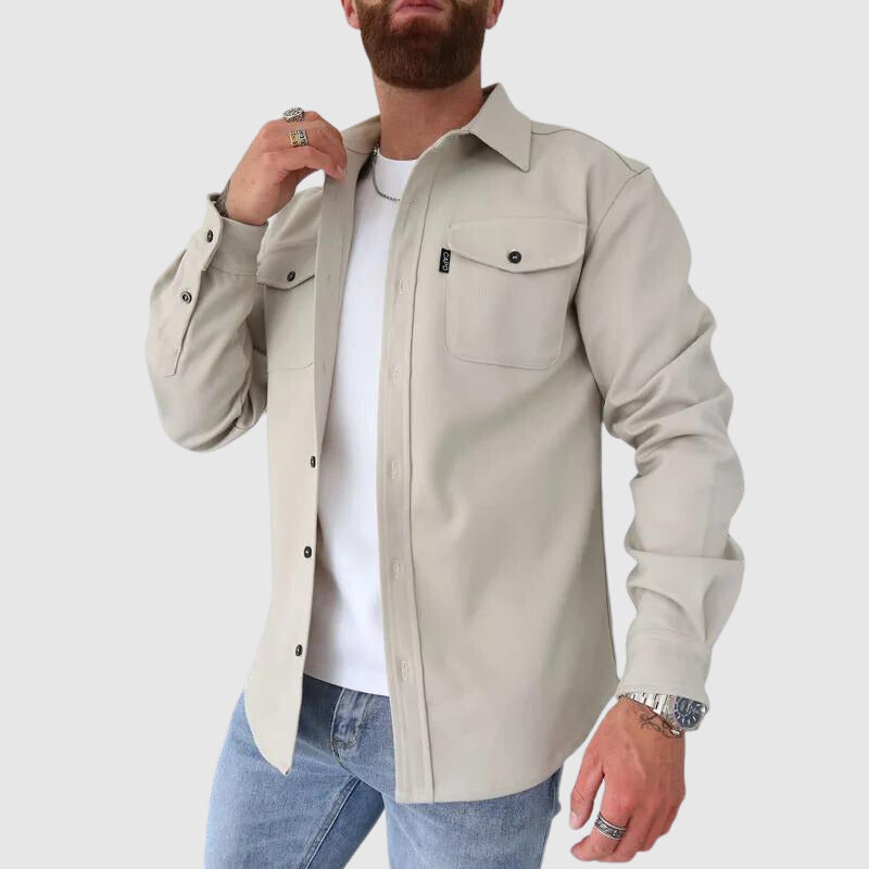Sir Nigel Lapel Collar Long Sleeve Shirt
