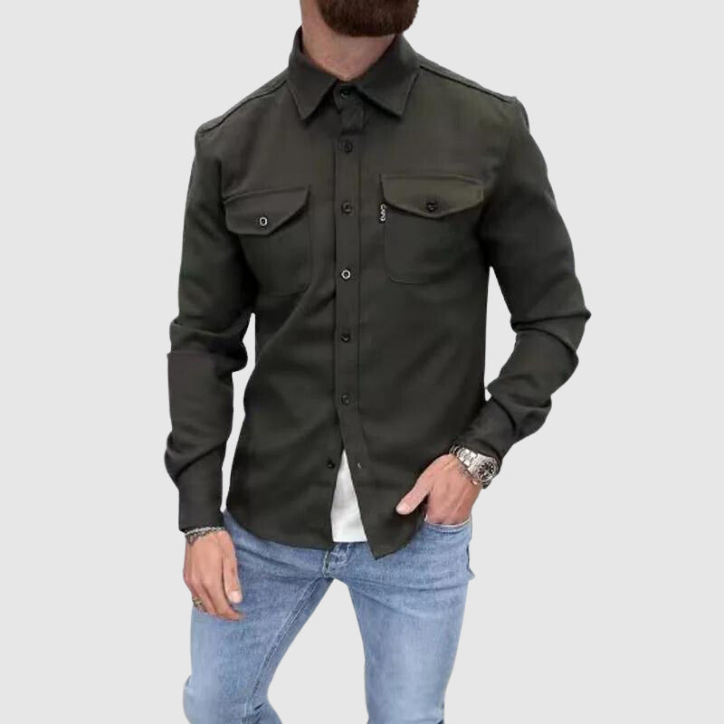 Sir Nigel Lapel Collar Long Sleeve Shirt